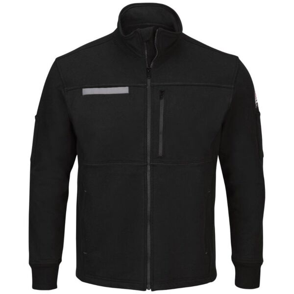 Men's Zip Front Fleece Jacket-Cotton /Spandex Blend Thumbnail