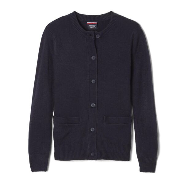 French Toast Anti-Pill Crew Neck Cardigan Sweater Toddler/Youth Thumbnail